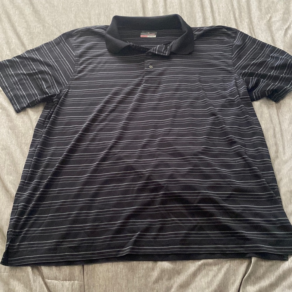 Striped Men’s Button Down Golf Shirt